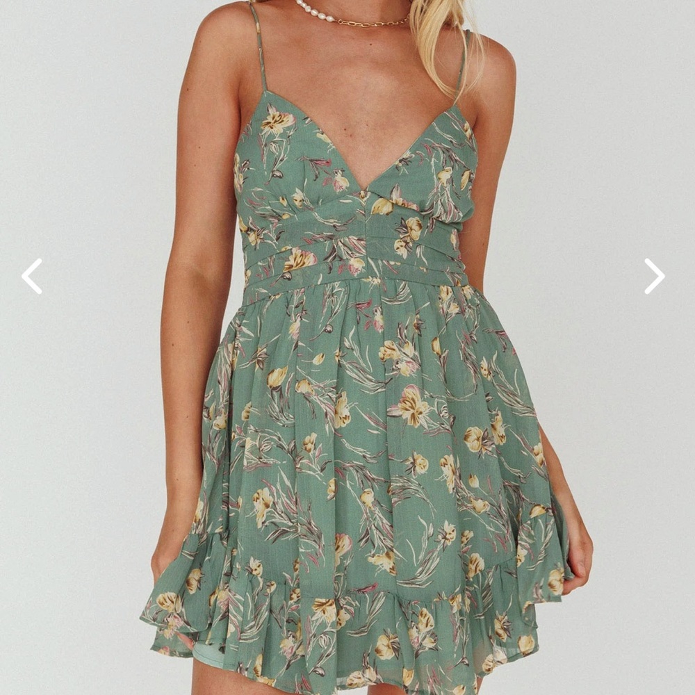 Hello Molly | Sage Floral Dress